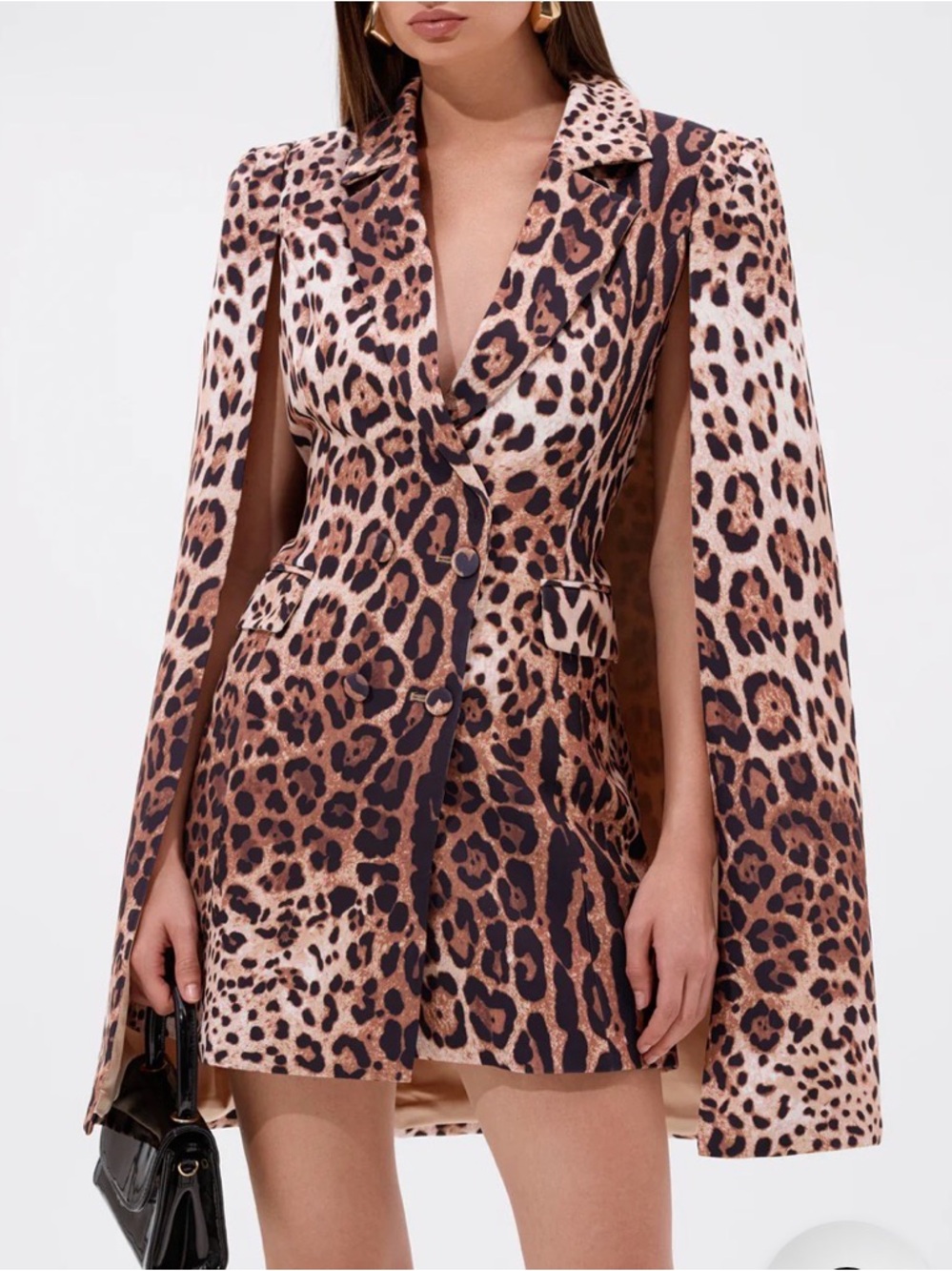 New Akira AMINAH LEOPARD PRINT BLAZER DRESS - Picture 3 of 16